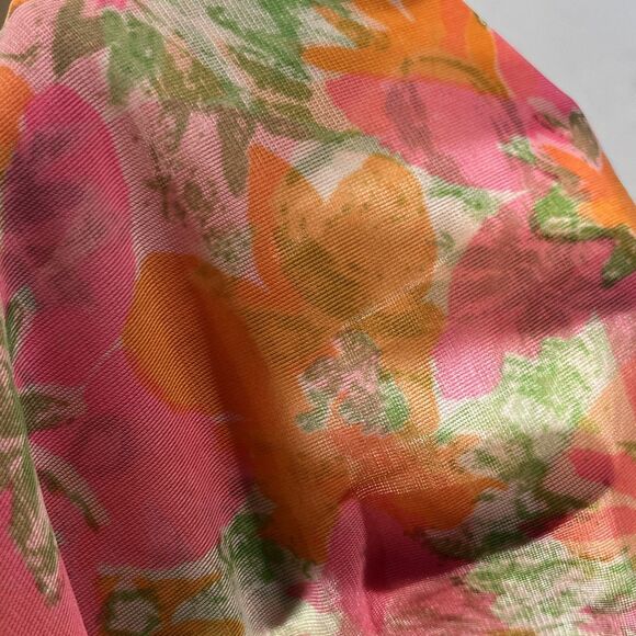 GMC Union Made Vintage 60's Sheer Jumpsuit Nightie Lingerie Psychedelic Flower - Picture 8 of 9